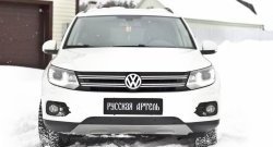 1 199 р. Зимняя заглушка решетки переднего бампера (Track & Field) РА Volkswagen Tiguan NF рестайлинг (2011-2017)  с доставкой в г. Омск. Увеличить фотографию 3