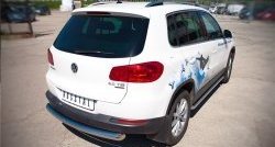 9 249 р. Одинарная защита заднего бампера из трубы диаметром 76 мм (Sport & Style) Russtal  Volkswagen Tiguan  NF (2011-2017) рестайлинг  с доставкой в г. Омск. Увеличить фотографию 2