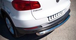 9 249 р. Одинарная защита заднего бампера из трубы диаметром 76 мм (Sport & Style) Russtal  Volkswagen Tiguan  NF (2011-2017) рестайлинг  с доставкой в г. Омск. Увеличить фотографию 4