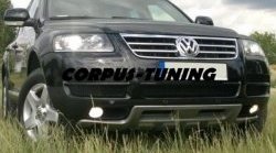 8 349 р. Накладка на передний бампер King Kong v2 Volkswagen Touareg GP рестайлинг (2006-2010) (Неокрашенная)  с доставкой в г. Омск. Увеличить фотографию 3