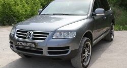 999 р. Реснички на фары RA Volkswagen Touareg GP дорестайлинг (2002-2007) (Неокрашенные)  с доставкой в г. Омск. Увеличить фотографию 5