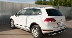 15 999 р. Одинарная защита заднего бампера диаметром 63 мм SLITKOFF  Volkswagen Touareg  NF (2014-2018) рестайлинг  с доставкой в г. Омск. Увеличить фотографию 4