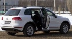 2 299 р. Накладки на порожки автомобиля RA  Volkswagen Touareg  NF (2014-2018) рестайлинг (Комплект (4 шт.))  с доставкой в г. Омск. Увеличить фотографию 2