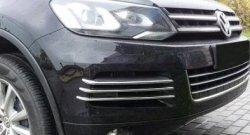 14 399 р. Вставки в боковые воздуховоды перднего бампера СТ Volkswagen Touareg NF дорестайлинг (2010-2014)  с доставкой в г. Омск. Увеличить фотографию 2