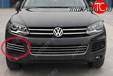 14 399 р. Вставки в боковые воздуховоды перднего бампера СТ Volkswagen Touareg NF дорестайлинг (2010-2014)  с доставкой в г. Омск