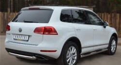 13 699 р. Одинарная защита заднего бампера из трубы диаметром 76 мм SLITKOFF Volkswagen Touareg NF дорестайлинг (2010-2014)  с доставкой в г. Омск. Увеличить фотографию 4