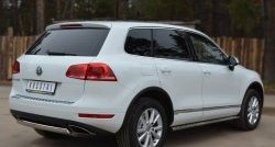 16 849 р. Защита заднего бампера (Ø75x42 мм, нержавейка) Russtal Volkswagen Touareg NF дорестайлинг (2010-2014)  с доставкой в г. Омск. Увеличить фотографию 4