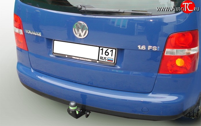 7 799 р. Фаркоп Лидер Плюс Volkswagen Touran 1T дорестайлинг минивэн (2003-2006) (Без электропакета)  с доставкой в г. Омск