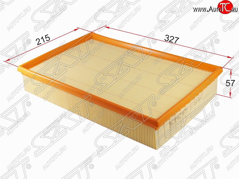 459 р. Фильтр воздушный двигателя SAT (327х215х57 mm)  Volvo S60  RS,RH седан - XC70  с доставкой в г. Омск
