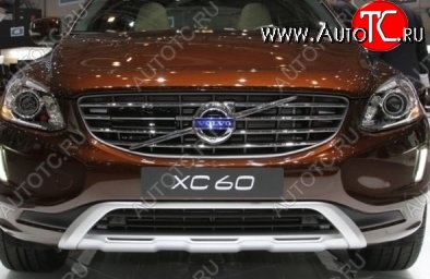 41 799 р. Накладка на передний бампер CT v2 Volvo XC60 (2017-2022) (Неокрашенная)  с доставкой в г. Омск