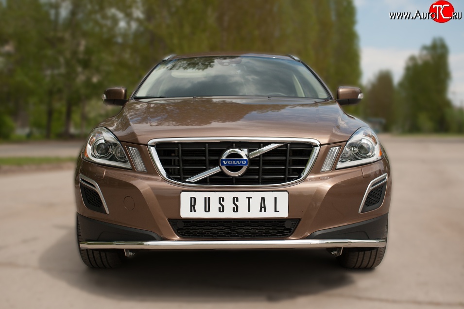 14 449 р. Одинарная защита переднего бампера диаметром 42 мм Russtal Volvo XC60  дорестайлинг (2008-2013)  с доставкой в г. Омск