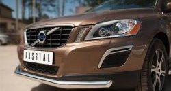 14 499 р. Одинарная защита переднего бампера диаметром 63 мм SLITKOFF  Volvo XC60 (2008-2013)  дорестайлинг  с доставкой в г. Омск. Увеличить фотографию 2