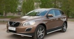 13 849 р. Защита порогов из круглой трубы диаметром 63 мм Russtal Volvo XC60  дорестайлинг (2008-2013) (Защита порогов с со скосами на торцах (вариант 1))  с доставкой в г. Омск. Увеличить фотографию 8