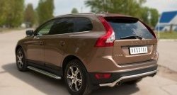 13 399 р. Защита заднего бампера из фигурной трубы диаметром 42 мм SLITKOFF  Volvo XC60 (2008-2013)  дорестайлинг  с доставкой в г. Омск. Увеличить фотографию 4