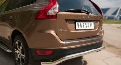 13 999 р. Защита заднего бампера (Ø63 мм волна, нержавейка) SLITKOFF  Volvo XC60 (2008-2013)  дорестайлинг  с доставкой в г. Омск. Увеличить фотографию 6