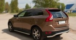 13 999 р. Защита заднего бампера (Ø63 мм волна, нержавейка) SLITKOFF  Volvo XC60 (2008-2013)  дорестайлинг  с доставкой в г. Омск. Увеличить фотографию 8