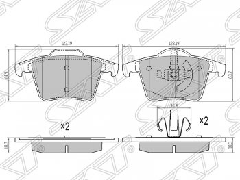 Колодки тормозные SAT (задние) Volvo XC90 C рестайлинг (2006-2014)